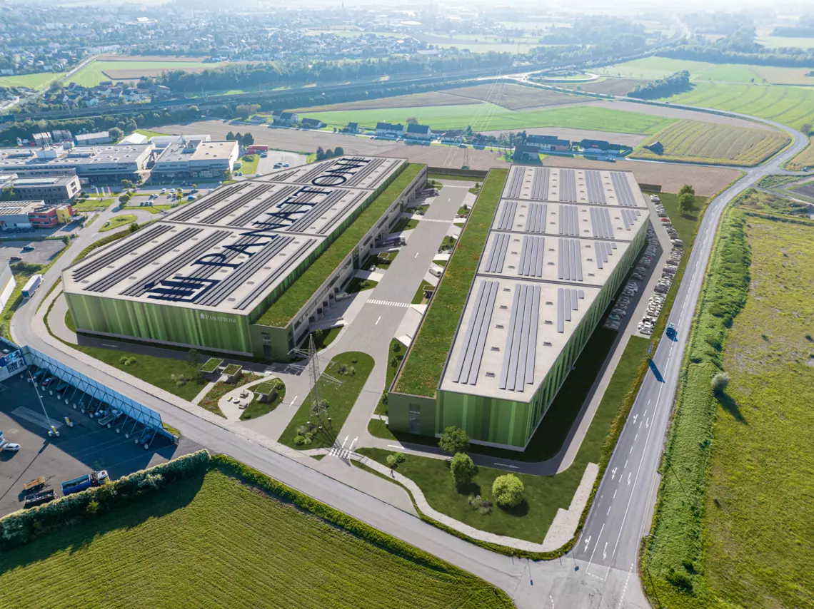 PV-Dachflächenanlage Ennshafen von eco-NG